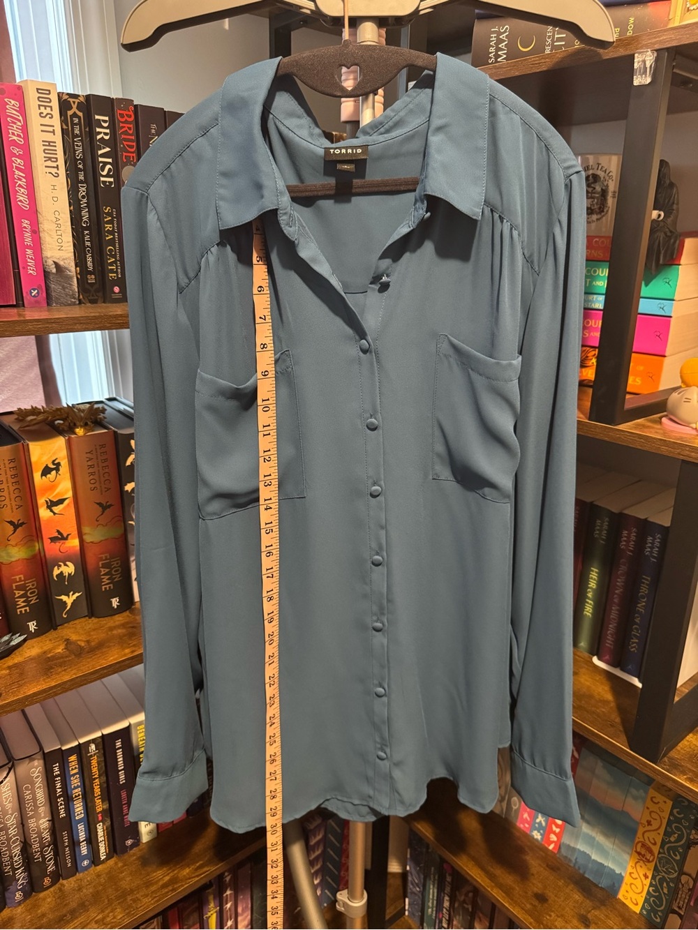 Torrid Button-Front Blouse